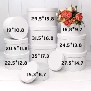 Коробка 24,5*13,8 см Круглая белая