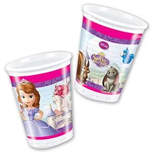 Стаканы пластиковые "София Прекрасная" 200 мл, 8 шт.