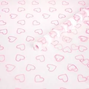Пленка матовая "Сердечки №2" нежно-розовый 60 см, 200 гр../ 88035575