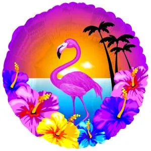 18" Фламинго и гибискусы (Flexmetall)