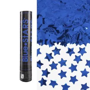 Пневмохлопушка 30 см. "Металлизированные звезды" Синий / 823123