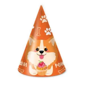 Колпак "Счастоивый корги" 6 шт/ Е2155