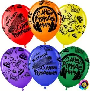 12" С Днем рождения! Экстрим #Cool, пастель (Малайзия) 711446