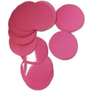 Конфетти "Круги п/э розовыые" 35 мм.,100 гр..