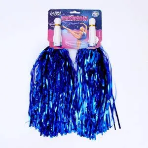 Помпон синий фольга (2шт) /7550814