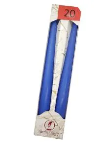 Свеча витая белая,слон.кость,синяя, 2 шт./упак.