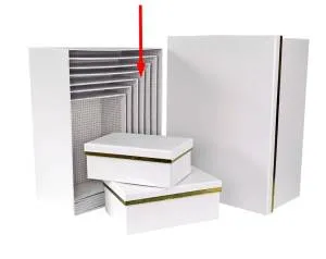 Коробка Золотой кант белый 29*22*12.5