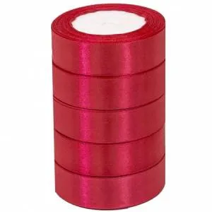 Лента атлас коралловый 25 мм*22,85 м / 88017587