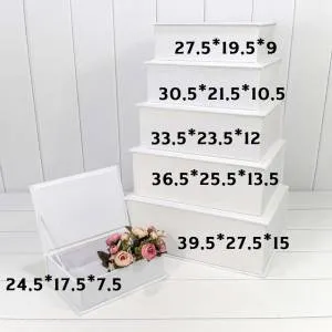 Коробка 27,5*19,5*9 см "Бархат" книжка белая