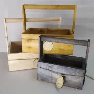 Деревянное кашпо "Классика" с шильдиком Белый 30*21*27