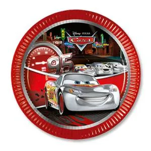 Тарелки "Тачки Гонщики" 16 см. 8 шт.