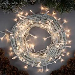 Гирлянда "Метраж" 20 м.Т/БЕЛЫЙ  бел.нить /3556821