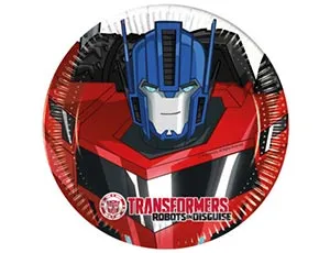 Тарелки  "Трансформеры" 20 см. 8 шт.