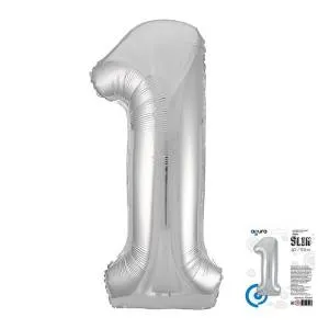 Цифра 1 - 40" Slim Серебро (Россия) / 754467/1207-3822