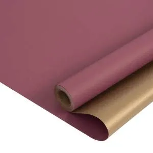 Уп. бумага крафт Бордовый/Золото 0,68*10 м. / 210764