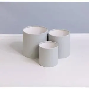 Коробка цилиндр 16*16 см. "Серый" без крышки