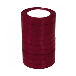 Лента атлас бургундия 12 мм*22,85м/ 88017665