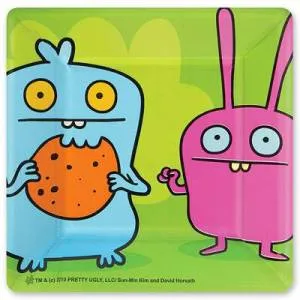 Тарелки "Ugly Dolls" 17см. квадр. 8 шт.