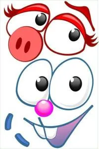 Наклейки "Поросенок и заяц"