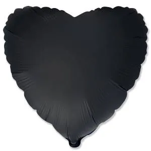 Сердце Сатин Black 18"/1204-1501