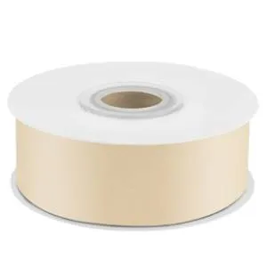 Лента атлас белое золото 25 мм*22,85 м / 25194