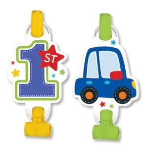 Язычок - гудок "1-й ДР Мальчик",8 шт.