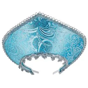 Кокошник-ободок "Узор зимний" бирюза / 1501-6159
