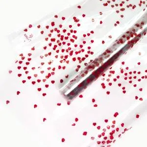 Пленка Поэма о любви(сердечки) красный 70см*7,5 м./П250