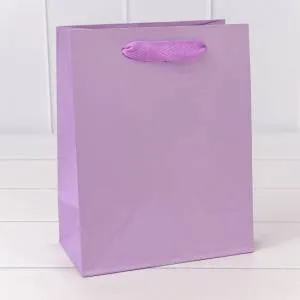 Пакет подарочный 18*23*10 см. Крафт сиреневый / 000222Е/2071