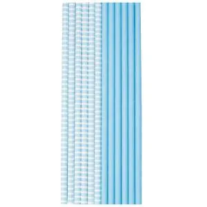 Трубочка д/коктеля пастель голубая 12шт /1502-4908