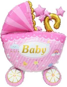 3D 56" Коляска для девочки / Китай 26172