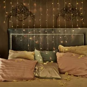 Гирлянда "Бахрома Сердце " 2*1,5 м. теплый белый 1041889