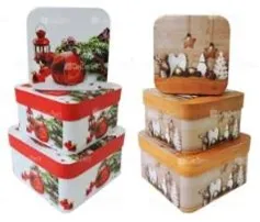 Коробка круглая НГ 15*15 см.Т1468