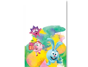 Скатерть "Смешарики Акварель" 140 см*260см.