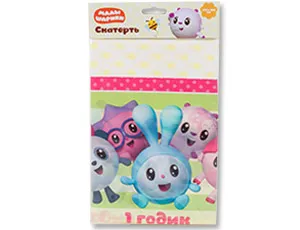 Скатерть п/э  Малышарики 1 Годик 1,30 х 1,80 м. 1502-2136