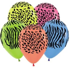 Джунгли (2 дизайна), пастель ассорти 12" 50 шт.(Колумбия)