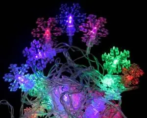 Гирлянда с насадками "Снежинка толстая" 4 м. (Ч03696)