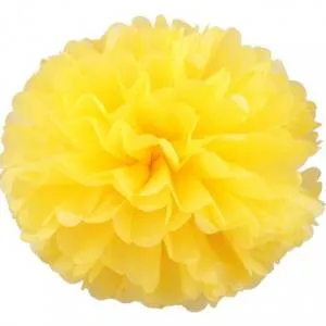 Помпон из бумаги 45 см (желтый)