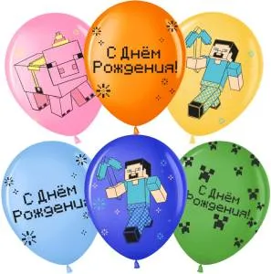 12" СДР Пиксельный герой, ассорти пастель, 25 шт. (Малайзия) 711676