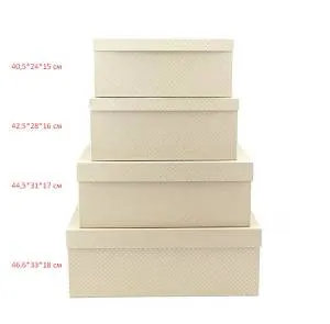 Коробка 40,5*24*15 см Серебр горох крафт /78650