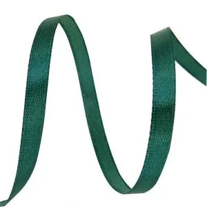 Лента атлас темно-зеленый 7 мм*22,85 м