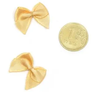 Бантик атласный 1 см. бежевый / 1509-2759