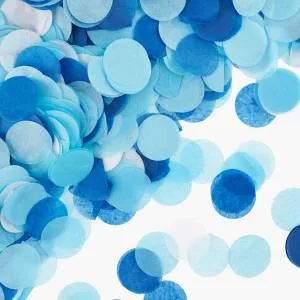 Конфетти тишью Круг, Голубой Микс 2,5 см 50 гр./ 6014344