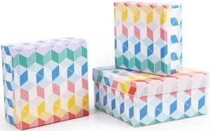 Коробка 15*15*6.5 см "Мозаика" геометрия ромбов