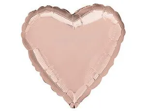 30" Сердце Розовое золото металлик( Россия) 1204-1021