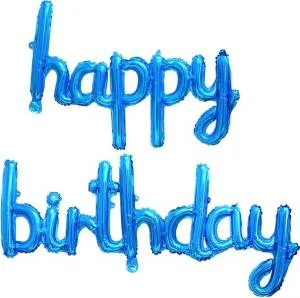 Набор шаров-букв мини Happy Birthday синий 17"/ 19803V