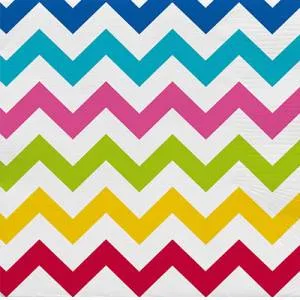 Салфетки бумажные "Шеврон мульти" 33 см., 12 шт.