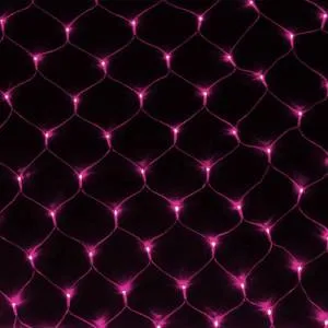 Гирлянда-сетка РОЗОВАЯ 1,5*1,5 м.(Ч11055)