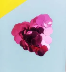 Конфетти для шаров "Круг розовый-макаронс" d=1 см., 50 гр./ч45092