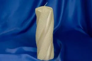 Свеча очаг жемчуг (бежевый) (2325)